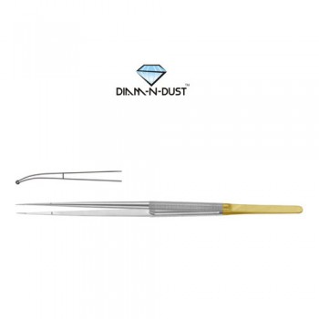 Diam-n-Dust™ Micro Ring Forcep Curved - With Long Platform Stainless Steel, 21 cm - 8 1/4" Diameter 1.0 mm